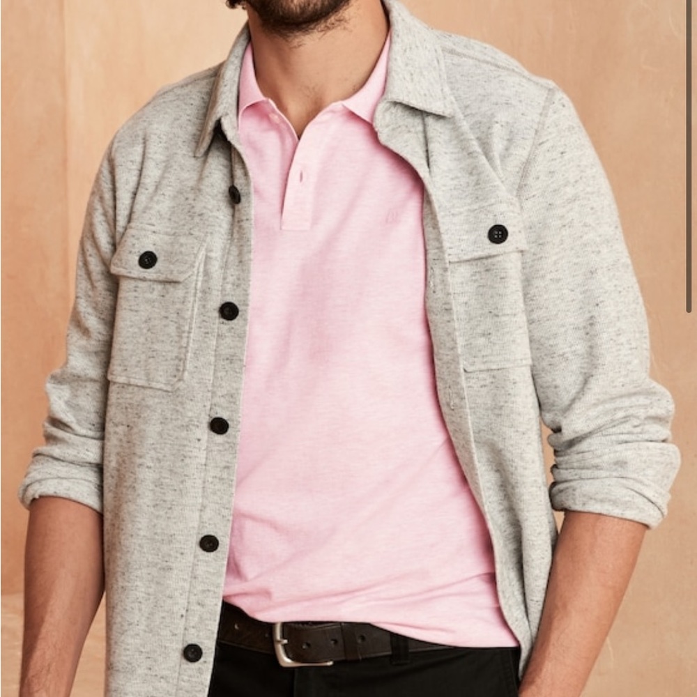 Banana republic pique polo pink NWT XXS